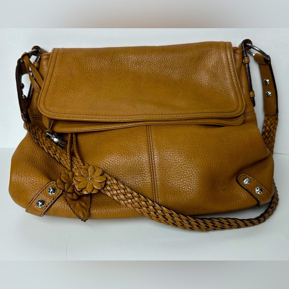 Brighton Karine Brown leather slouchy shoulder bag